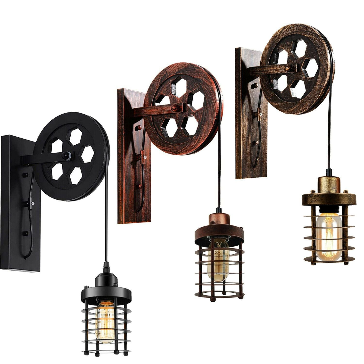 Vintage Industrial Wall Lights Rustic Lighting ~1222