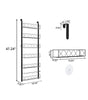 6-Tier Over-the-Door Pantry Organizer with Cloth Hook – Metal Kitchen Spice Rack and Can Storage, Maximize Pantry Door Space for Neat and Efficient Organization, Black