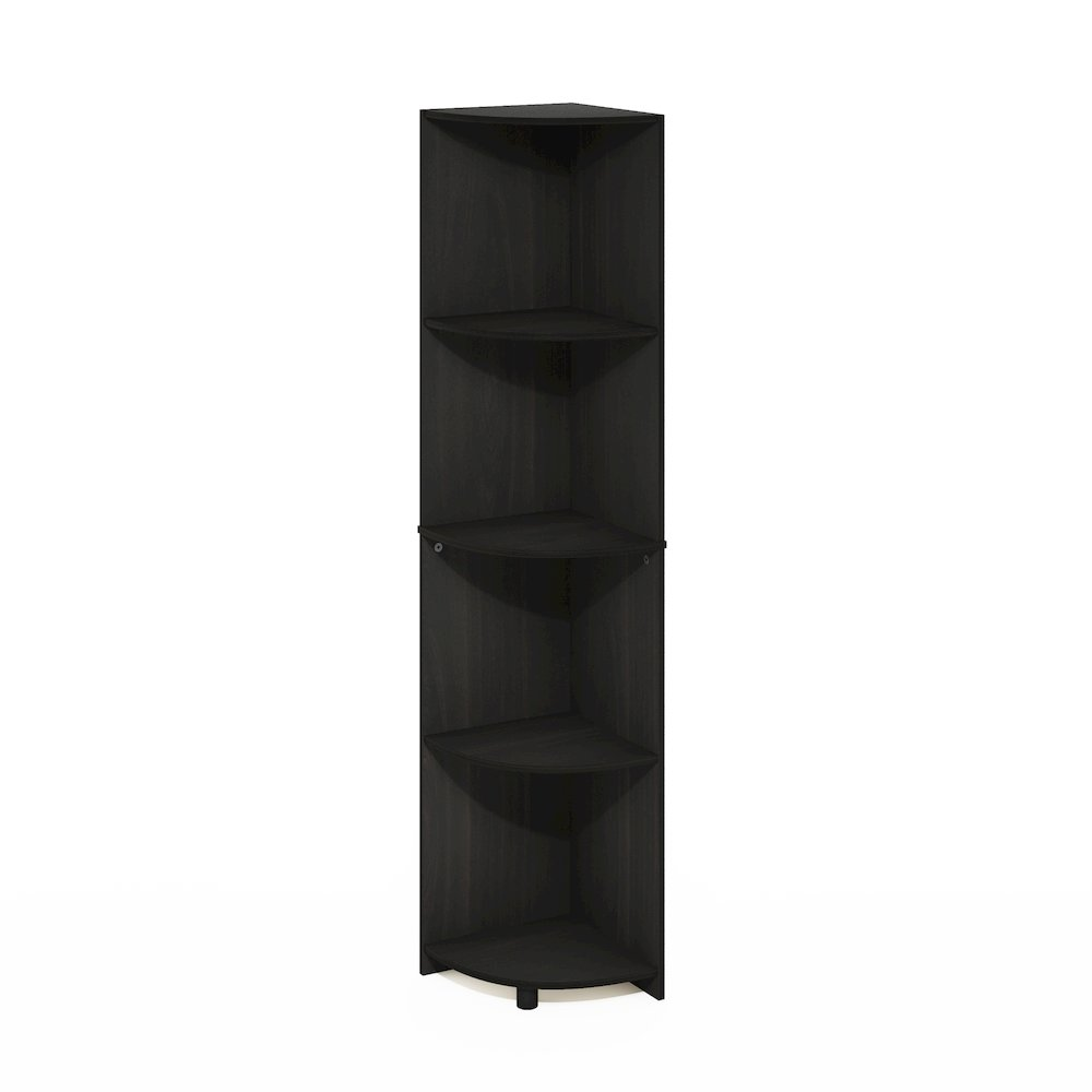 Econ 4-Tier Corner Shelf Bookcase, Bookshelf, Espresso