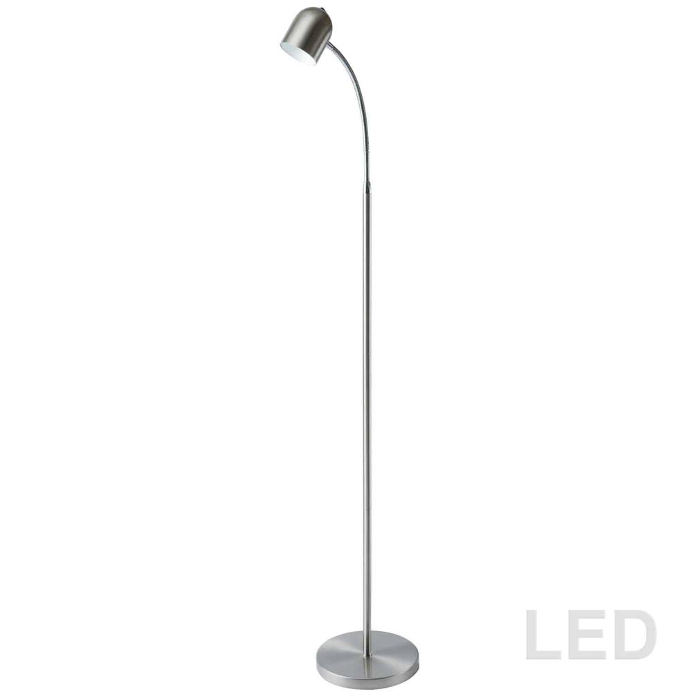 5W LED Floor Lamp – Satin Chrome Finish