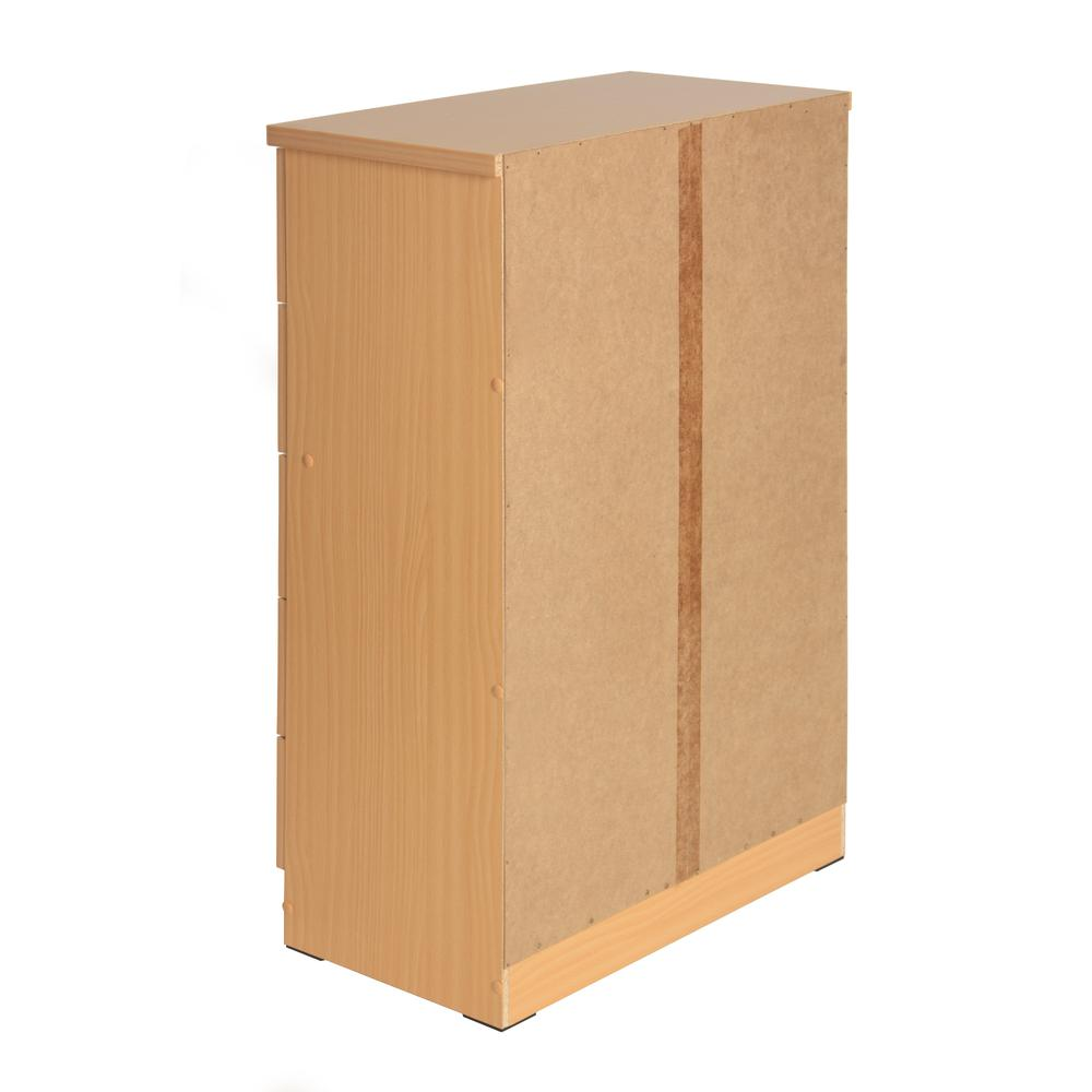 Better Home Products Cindy 5-Drawer Chest Dresser with Lock – Beech (Maple) Engineered Wood Storage Chest