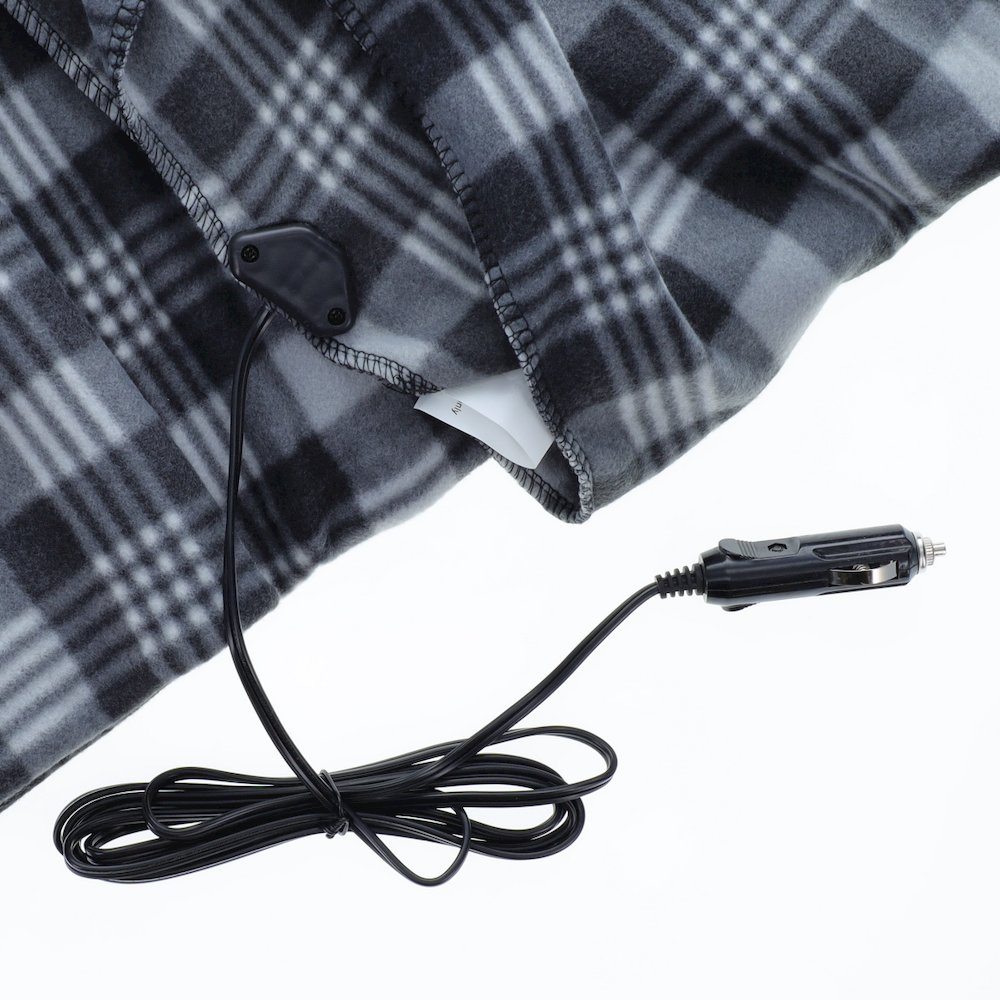 12V Heated Travel Blanket for Truck & Car Camping – Portable Fleece Throw with Carry Case