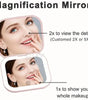 Portable LED Makeup Mirror – Compact Rechargeable Pocket Mirror with Light for Travel & On-the-Go Makeup