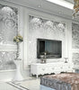 3D Grey Victorian Damask PVC Peel and Stick Wallpaper