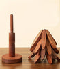Set of 4pcs Heat-Resistant Tree Design Wooden Trivets, High-Temp Resistant Kitchen Decorative Placemat, Table Mats, Pot Holders & Coasters, Ideal Christmas Gift