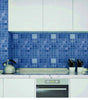 Blue Mosaic Tile Peel and Stick Bathroom Wallpaper for Kitchen Countertops