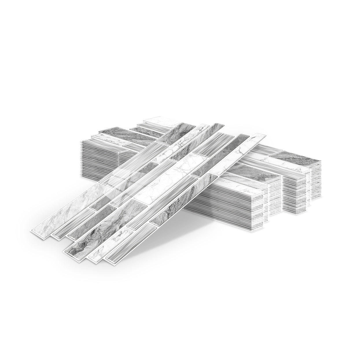 Irregular Shape Modern Grey Marble Pattern Peel And Stick Wallpaper Kitchen Bathroom Tile Stickers