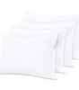 Bedsum Luxury 4 Pack Waterproof Pillow Protector with Zippered Closure,Hypoallergenic-White