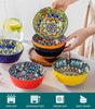 Vancasso Ceramic Bowls Set of 6 – 12oz & 26oz Colorful Cereal, Soup, Salad, Pasta, Oatmeal, and Dessert Bowls, Dishwasher & Microwave Safe