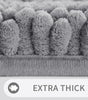 Extra Thick Bathroom Rug Mat – Super Absorbent, Non-Slip, Quick-Dry Luxury Microfiber Chenille Bath Mat, Plush Washable Soft Shower Carpet, 24" × 17"