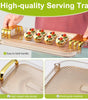Set of 3 Plastic Serving Trays – Multi-Purpose Food Platters for Vegetables, Fruits, Snacks, Desserts, Cheese, and Party Displays – Ideal for Holidays, Gatherings & Thanksgiving