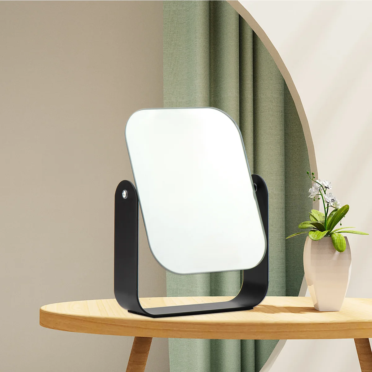 Metro Glam 7" Rotating Tabletop Vanity Mirror | 360° Adjustable Folding Makeup Mirror