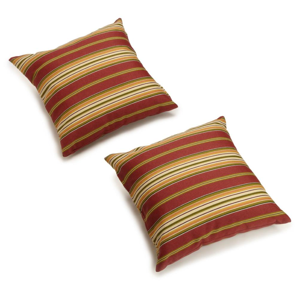 Blazing Needles 17-inch Outdoor Knife Edge Throw Pillows (Set of 2)