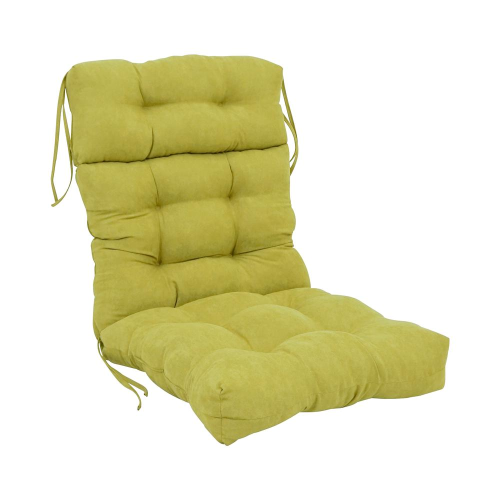 22-inch by 45-inch Solid Microsuede Tufted Chair Cushion