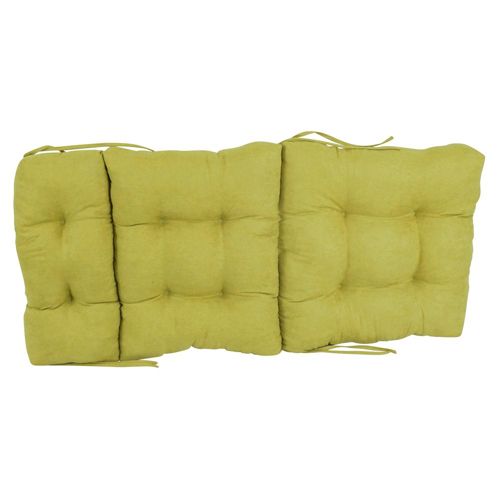 22-inch by 45-inch Solid Microsuede Tufted Chair Cushion