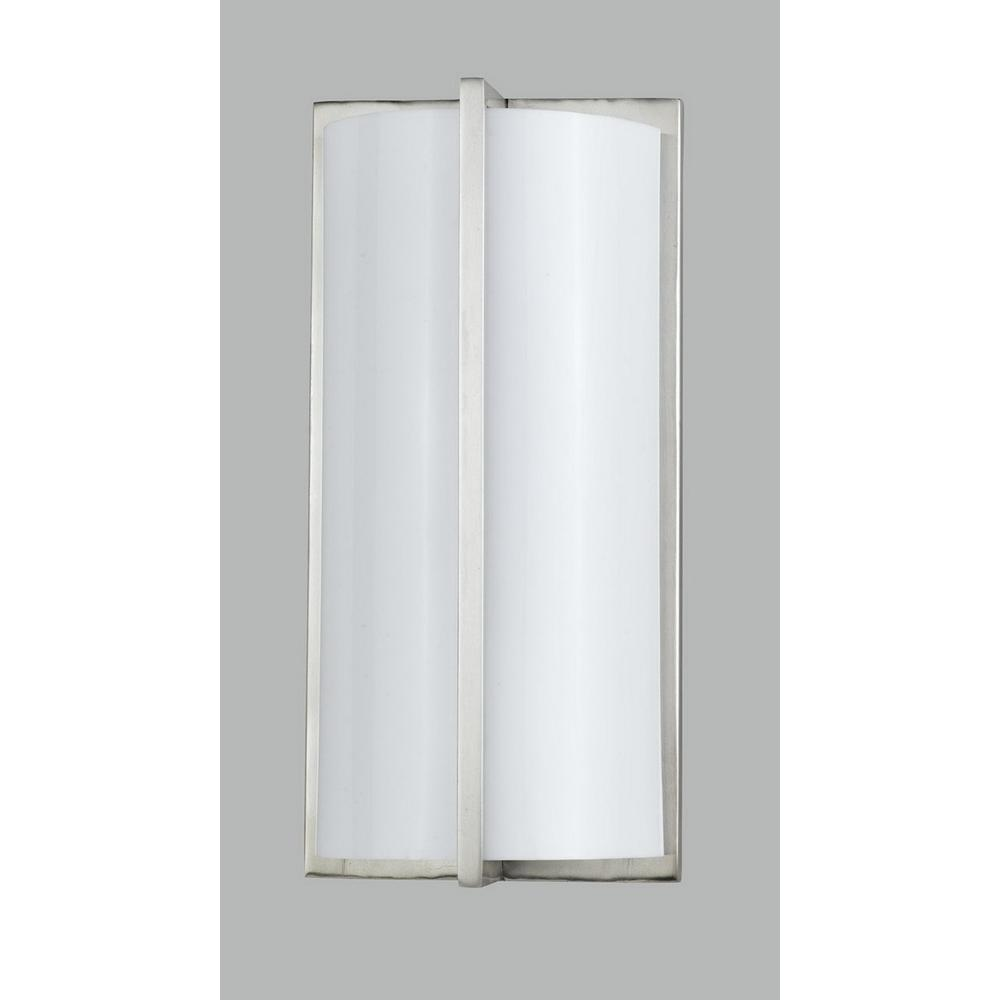 18W PLC Wall Lamp – Frosted Acrylic Plate with Brushed Steel Trim