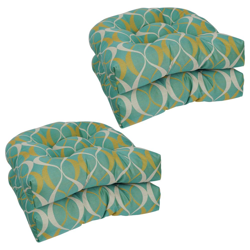 19-inch U-Shaped Premium Outdoor Tufted Dining Chair Cushion
