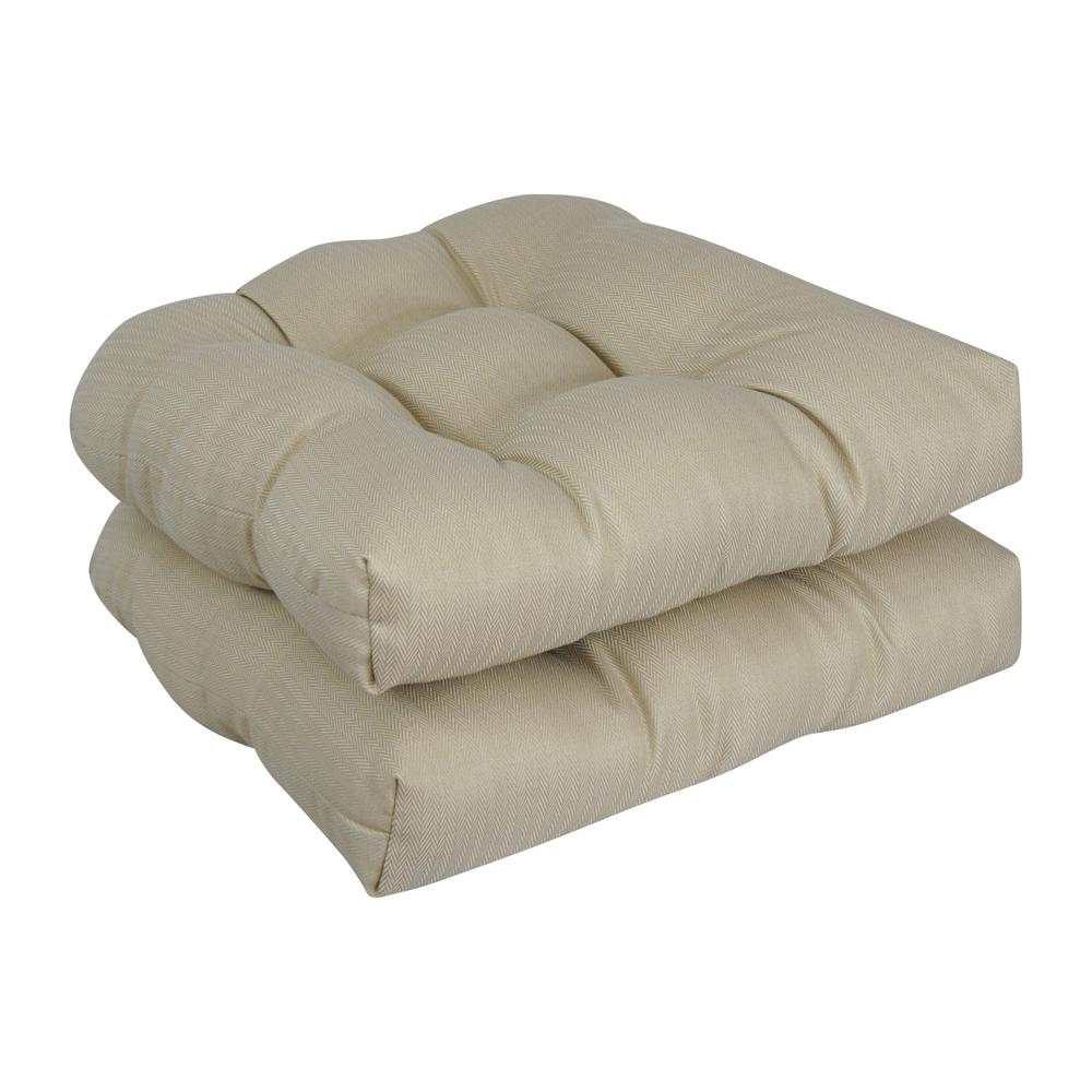 19-inch U-Shaped Premium Outdoor Tufted Dining Chair Cushion