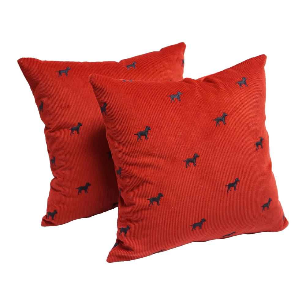 17-inch Tapestry Throw Pillows with Inserts (Set of 2) 9910-S2-ZP-ID-036