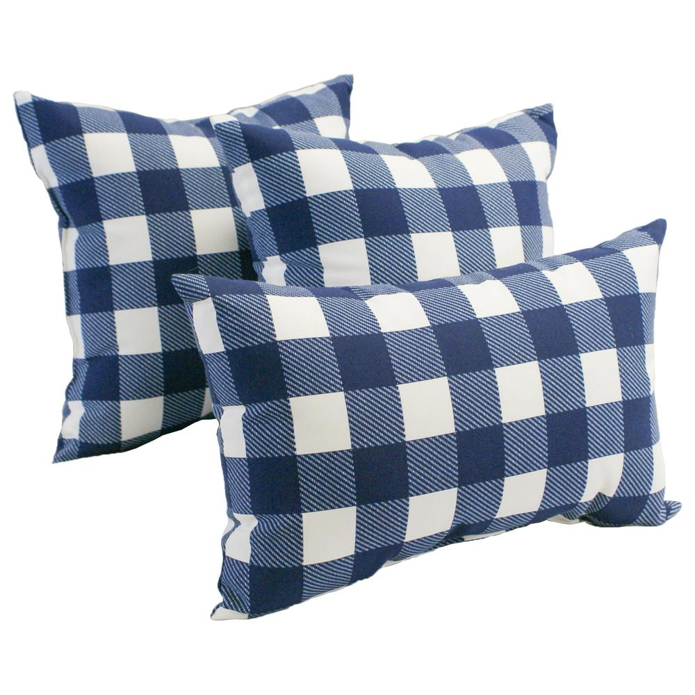 18 inch Throw Pillow and Two 20 inch by 8 inch Bolsters (Set of 3)  9917-S3-CO-JO18-15