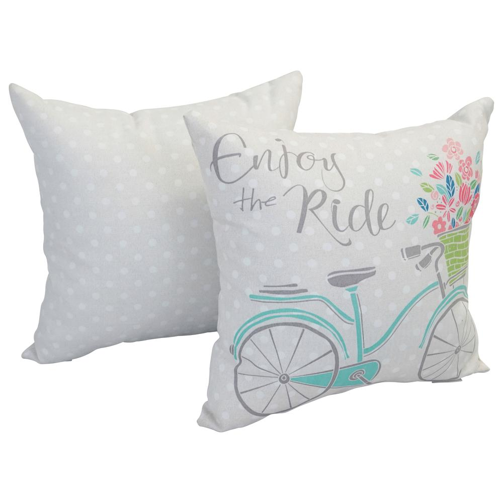 Spun Polyester 17-inch Double-sided Outdoor Throw Pillows (Set of 4) CO-JO18-DS-01-S4