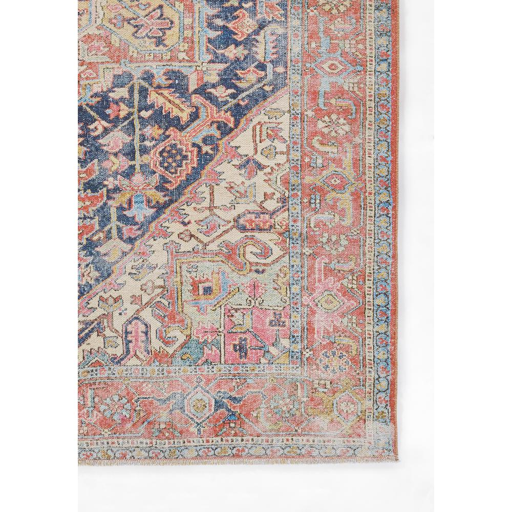 Traditional Runner Area Rug, Navy, 2'3" X 7'6" Runner