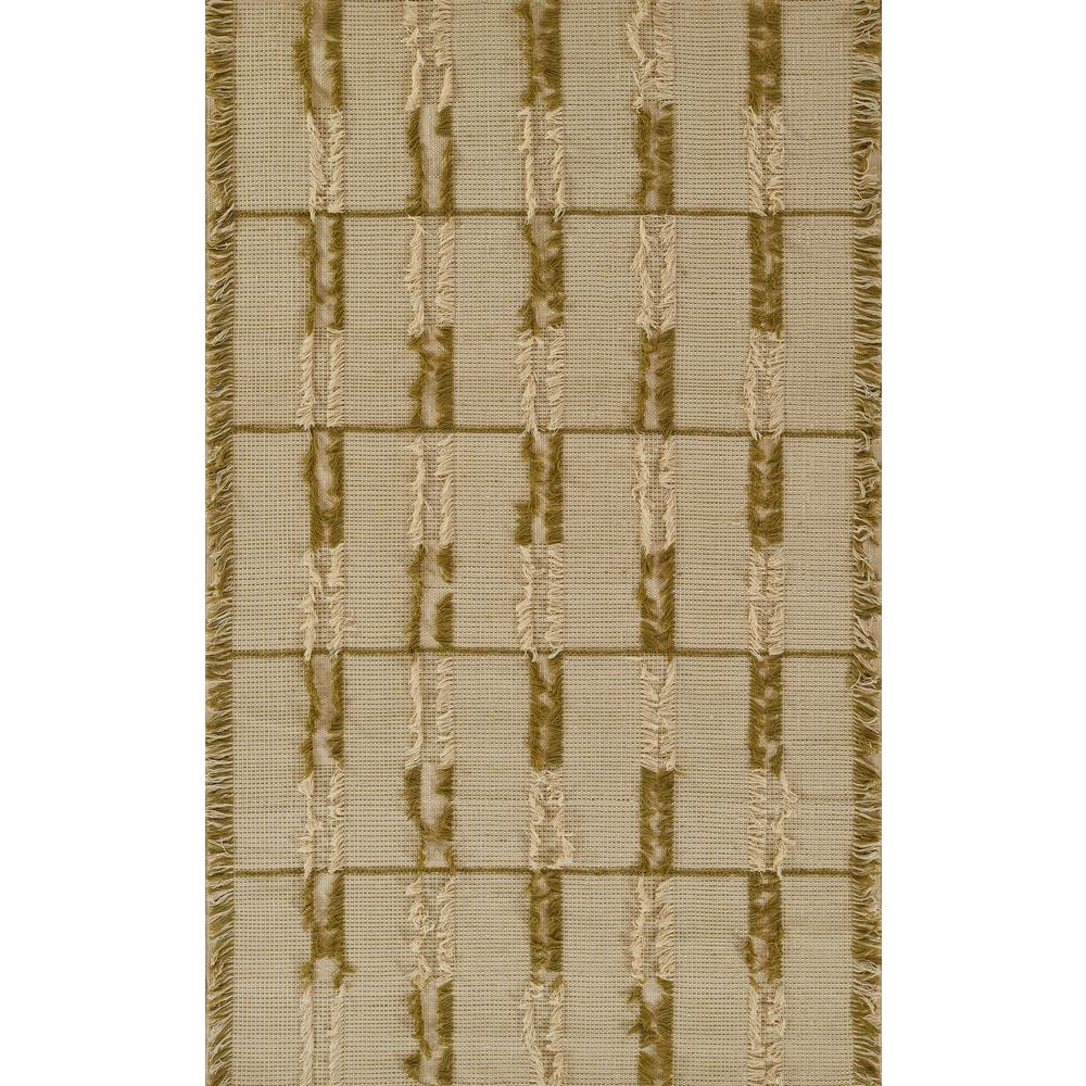 Contemporary Runner Area Rug, Green, 2'3" X 8' Runner
