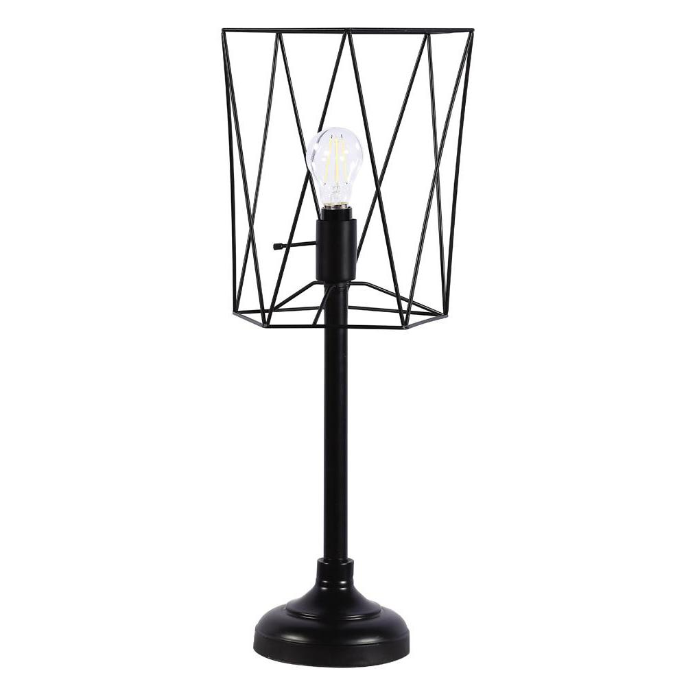Mayfield 26-Mayfield 26" Open Frame Torch Table Lamp – Black Industrial Metal Accent Lightingch Open Frame Torch Table Lamp Black