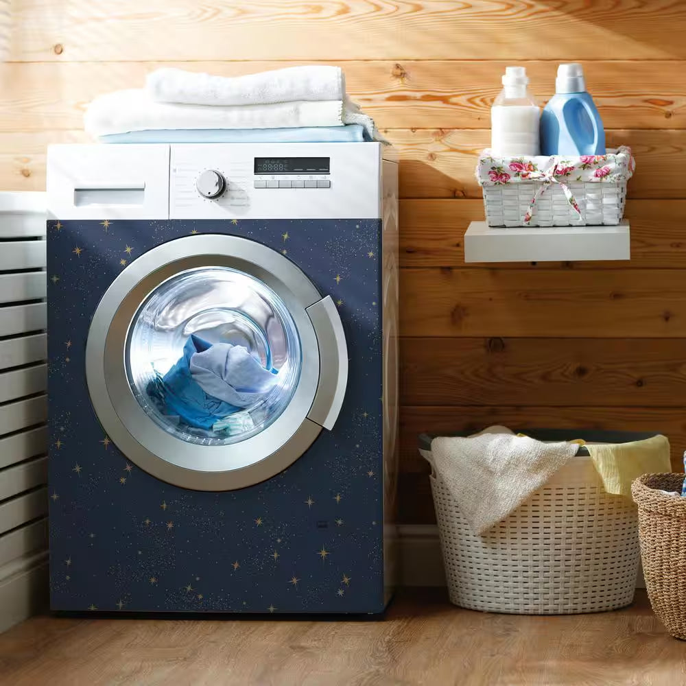 Upon A Star Navy Vinyl Peel & Stick Wallpaper Roll (Covers 28.18 Sq. Ft.)