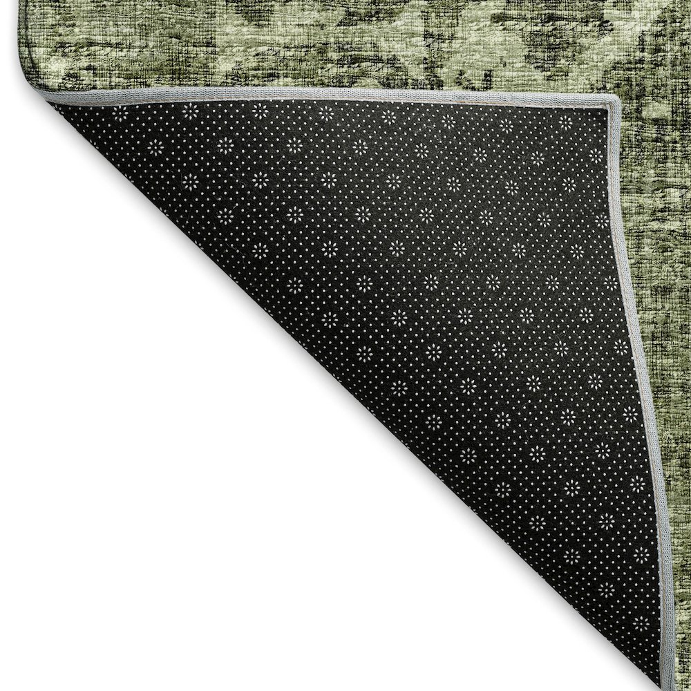 Premium Machine Washable Mayfield  Olive 2'3" x 7'6" Runner Rug