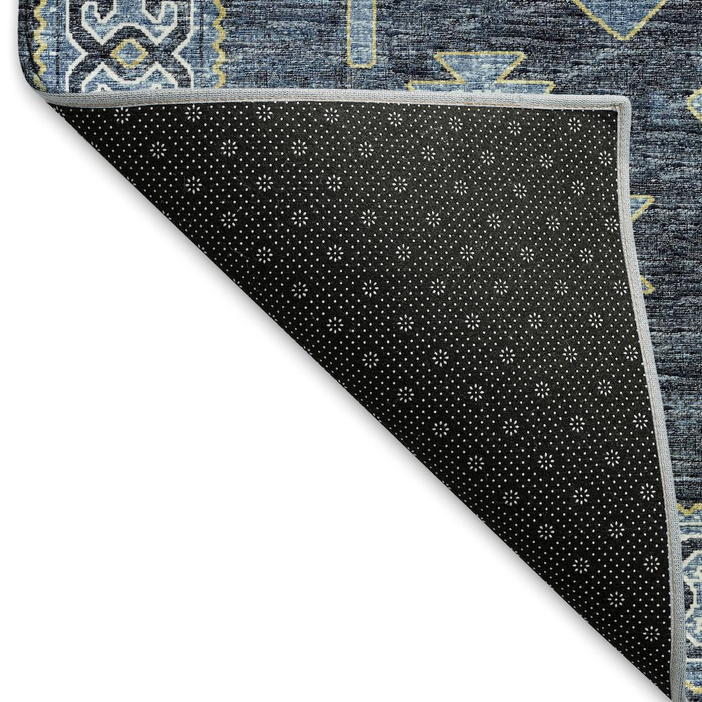 Premium Machine Washable Mayfield  Blue 2'3" x 7'6" Runner Rug