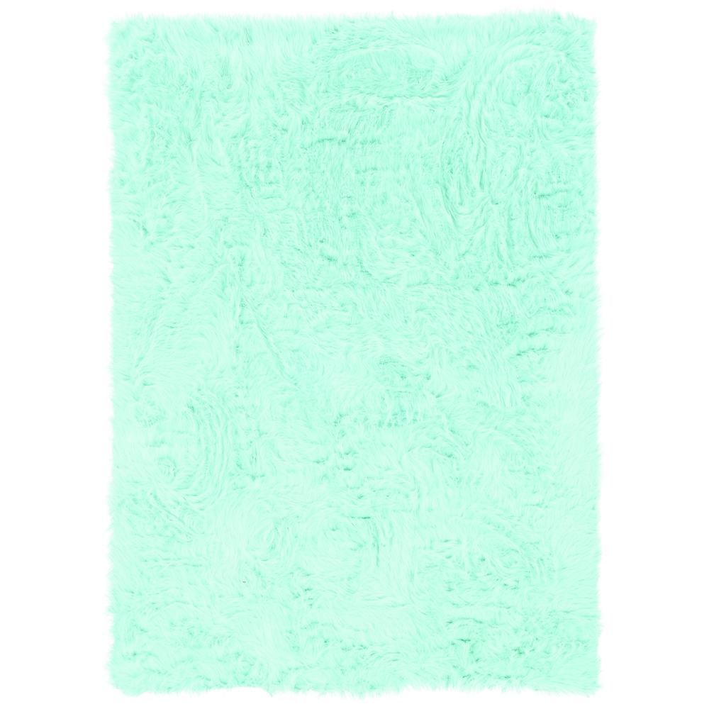 Faux Sheepskin Blue 3x5, Rug