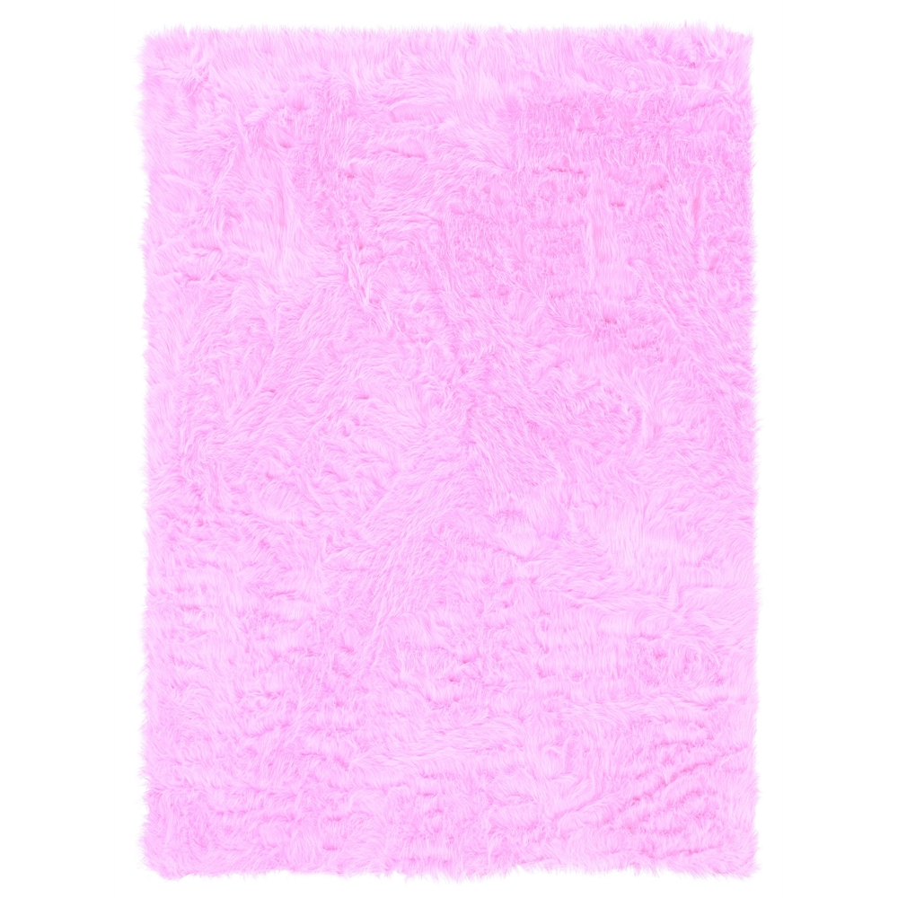 Faux Sheepskin Pink 3x5, Rug