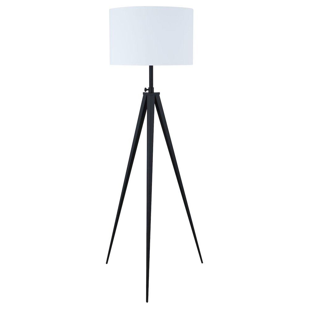 Harrington 60-inch Drum Shade Metal Tripod Floor Lamp – Black