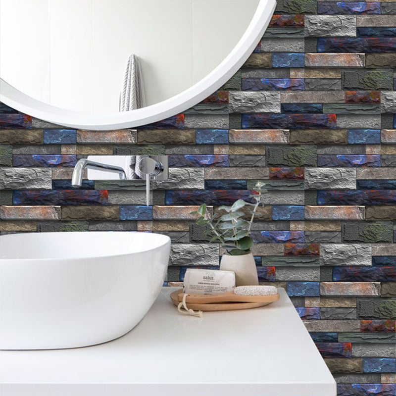 Peel And Stick Wallpaper Retro Stone Brick Self-adhesive Wall Stickers Bathroom Kitchen Back Stickers