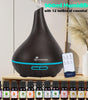 500ml Ultrasonic Aroma Diffuser Lamp – Quiet Smoke Vaporizer with 7 LED Lights & 4 Timer Modes (+12 Essential Oils Set Available)