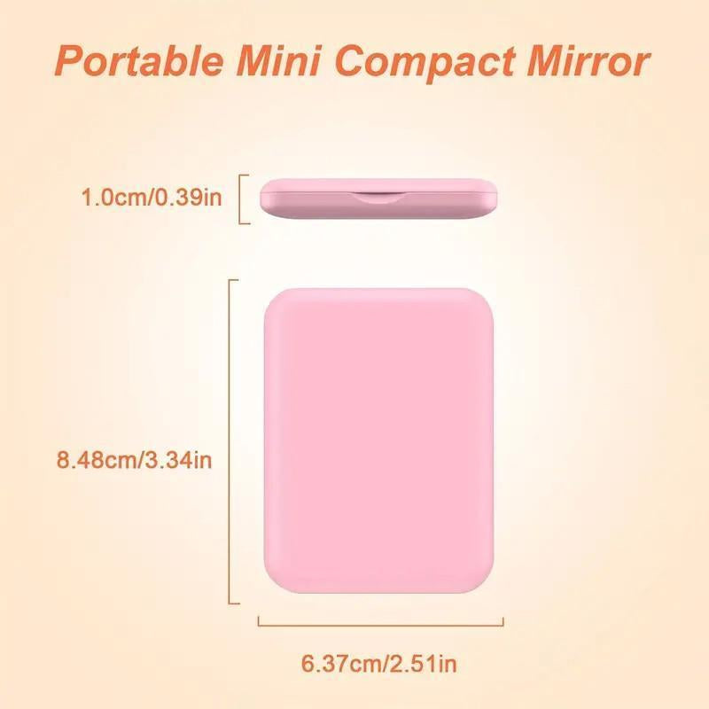 LED Pocket Mirror with Light, 1x/3x Magnification, Compact Travel Makeup Mirror, Foldable Handbag & Purse Friendly