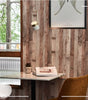 Retro Faux Wood Grain Peel And Stick Wallpaper Self-adhesive Wood Plank Wallpaper Roll Removable Vinyl Wall Covering For Restaur