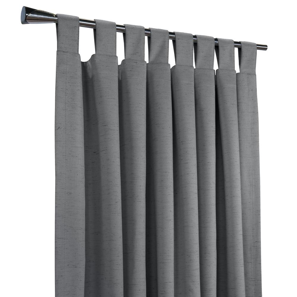 Ventura Blackout Tab Top Curtain Panel Pair each 52 x 84 in Dark Grey