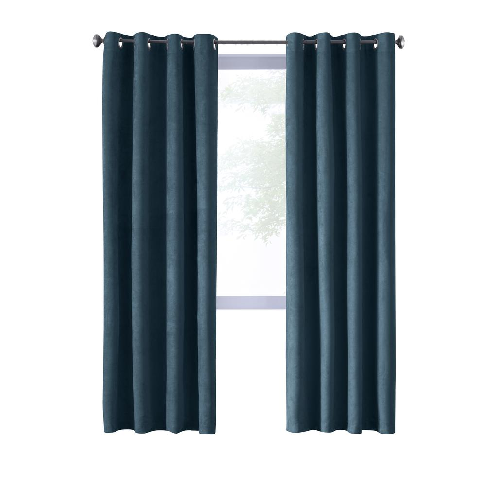 Navar Blackout Grommet Curtain Panel 54 x 95 in Navy