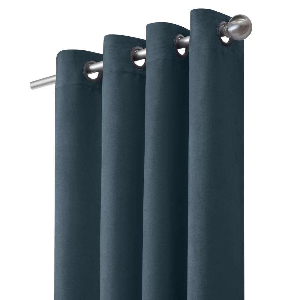 Navar Blackout Grommet Curtain Panel 54 x 95 in Navy