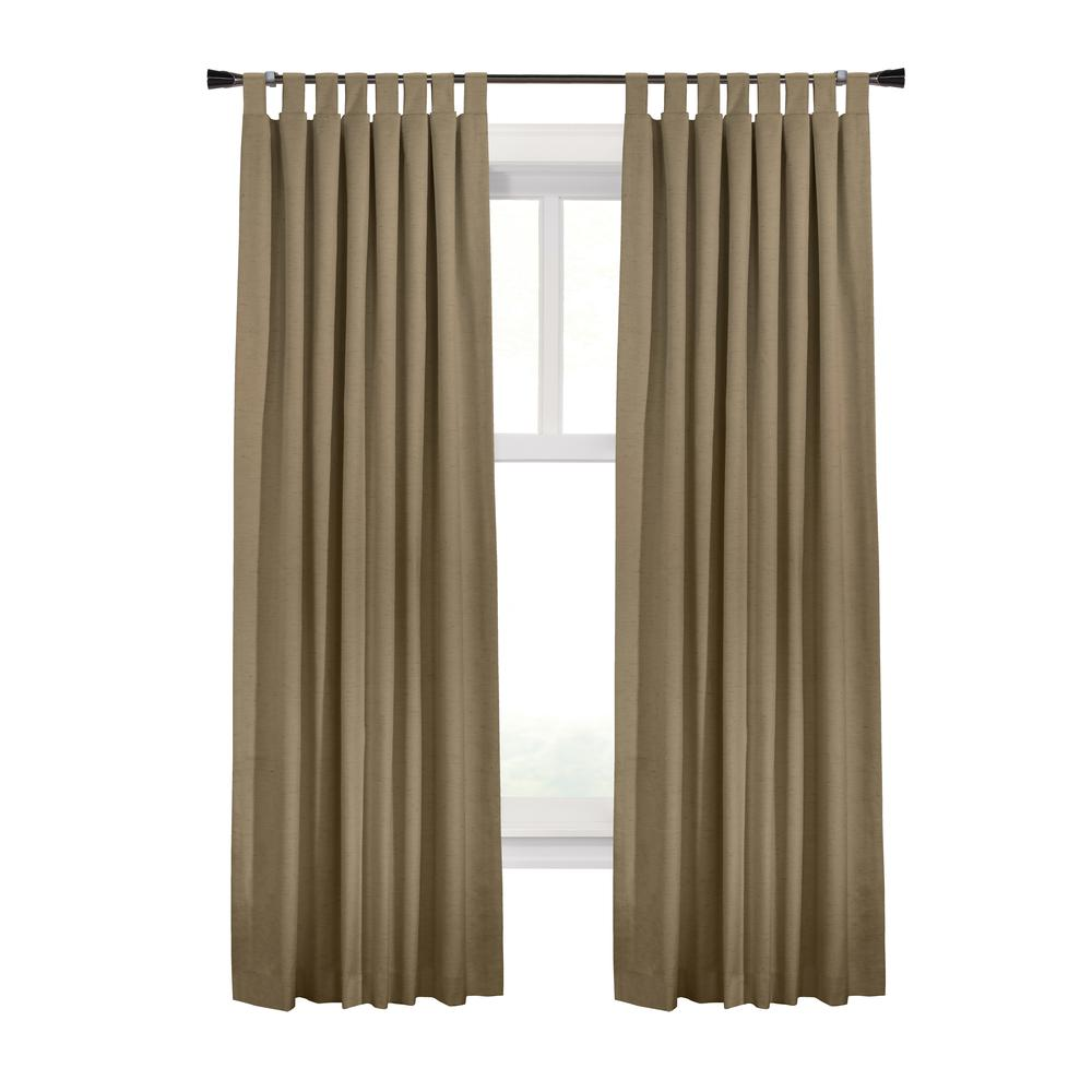 Ventura Blackout Tab Top Curtain Panel Pair each 52 x 63 in Pebble