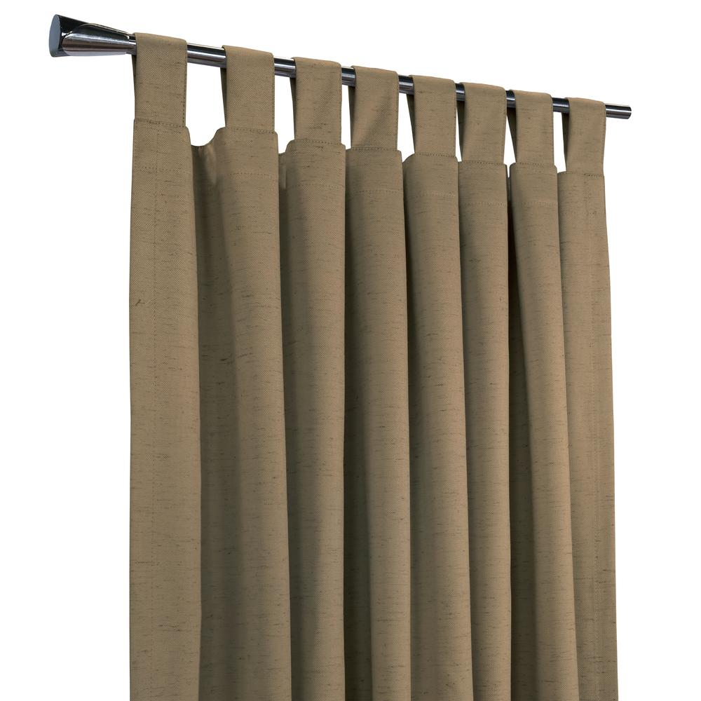 Ventura Blackout Tab Top Curtain Panel Pair each 52 x 63 in Pebble