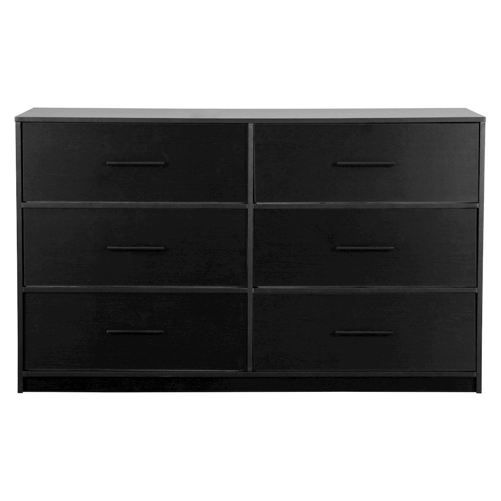 6-Drawer Dresser with Large Fabric Drawers, Black