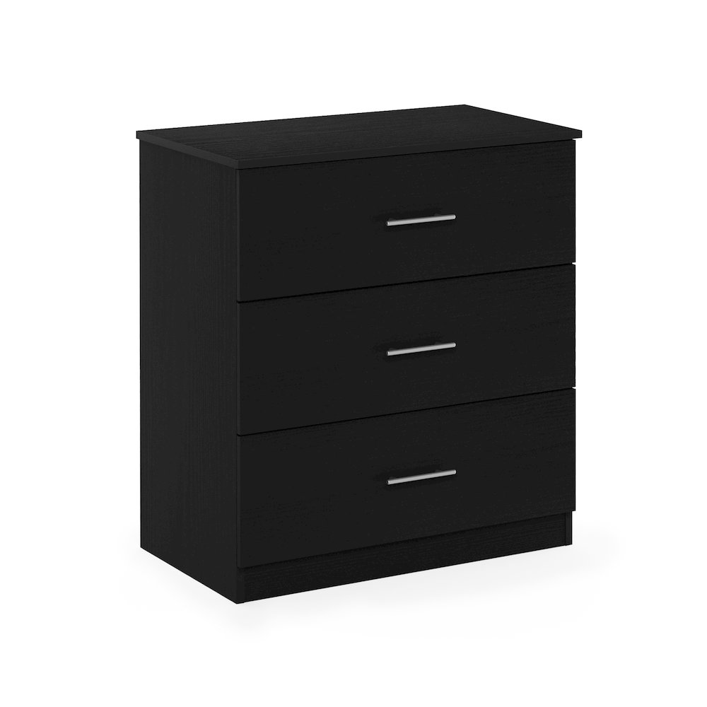 Simple Design 4-Drawer Bedroom Chest Dresser with Handles, Americano Engineered Wood Storage Cabinet