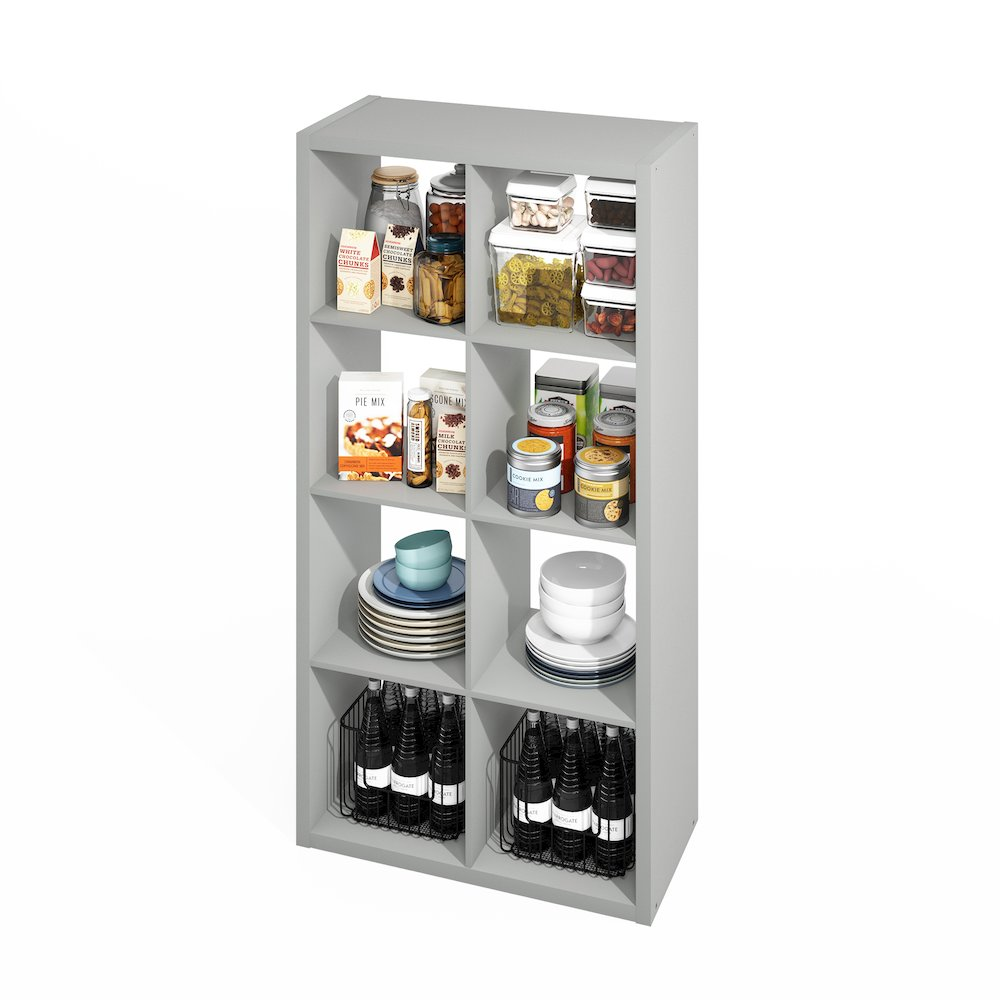 Hermite 8-Cube Open Shelves Kitchen Storage, Kitchen Island, Bakers Rack