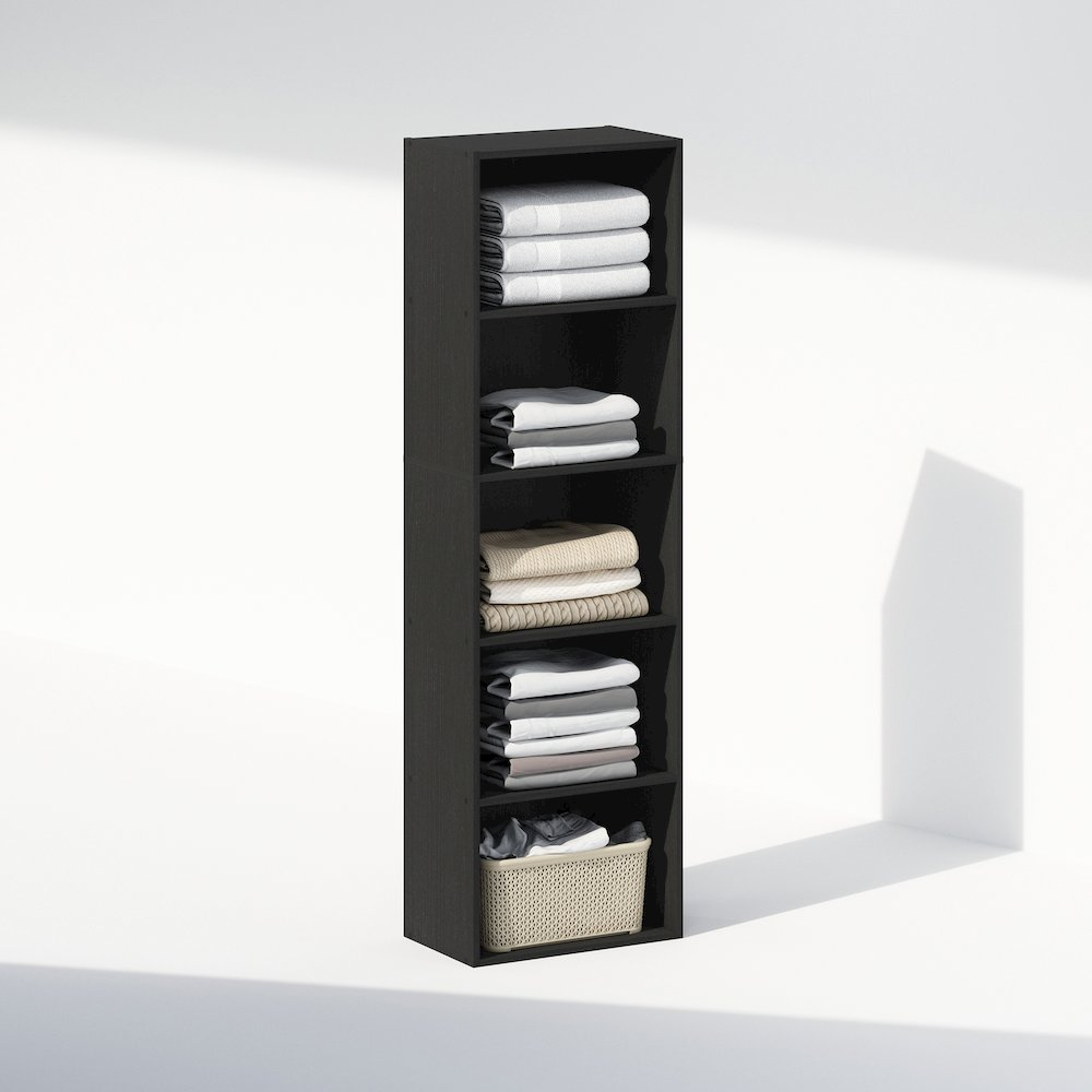 Reed 5-Tier Open Shelf Multipurpose Closet & Clothing Storage, Storage Organizer
