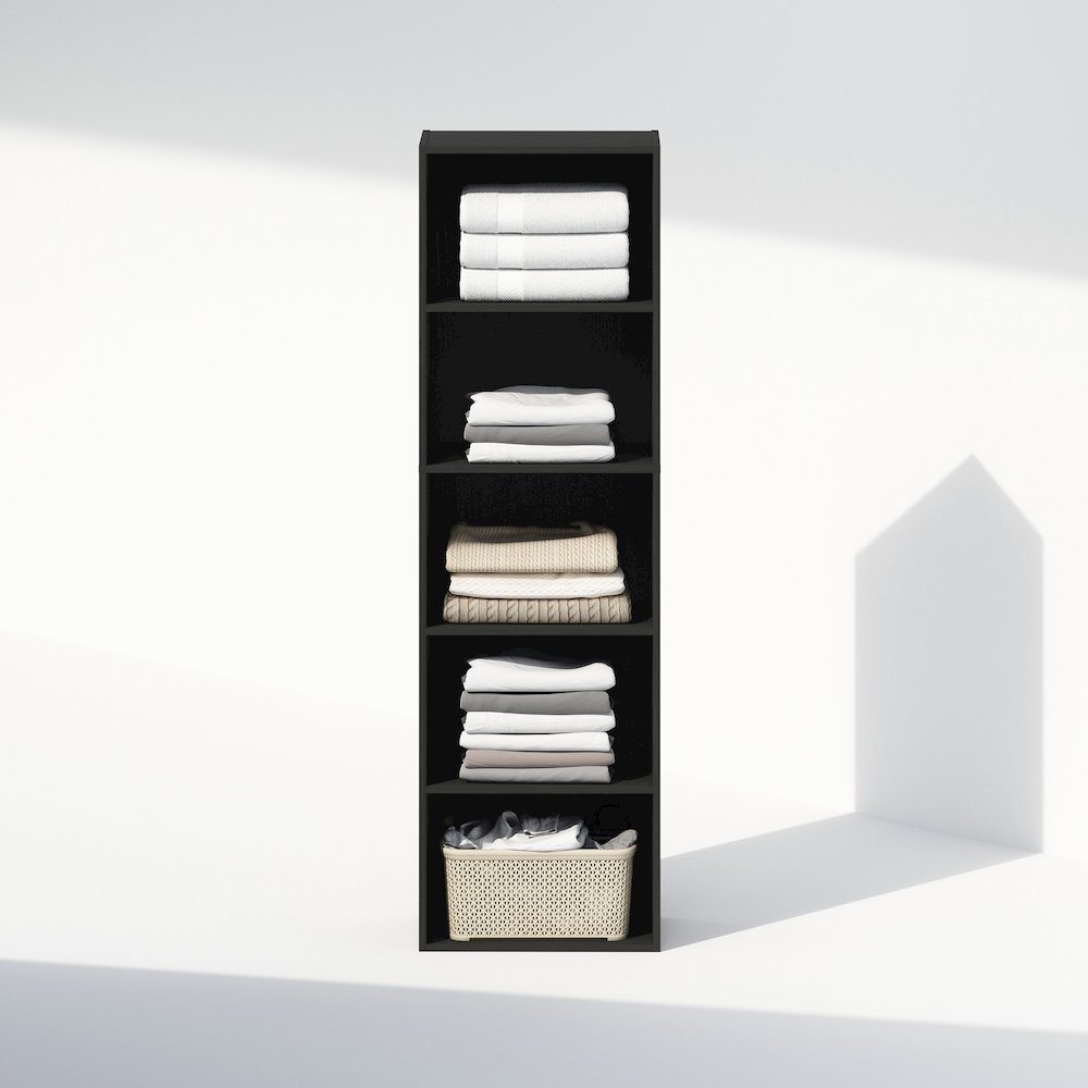 Reed 5-Tier Open Shelf Multipurpose Closet & Clothing Storage, Storage Organizer