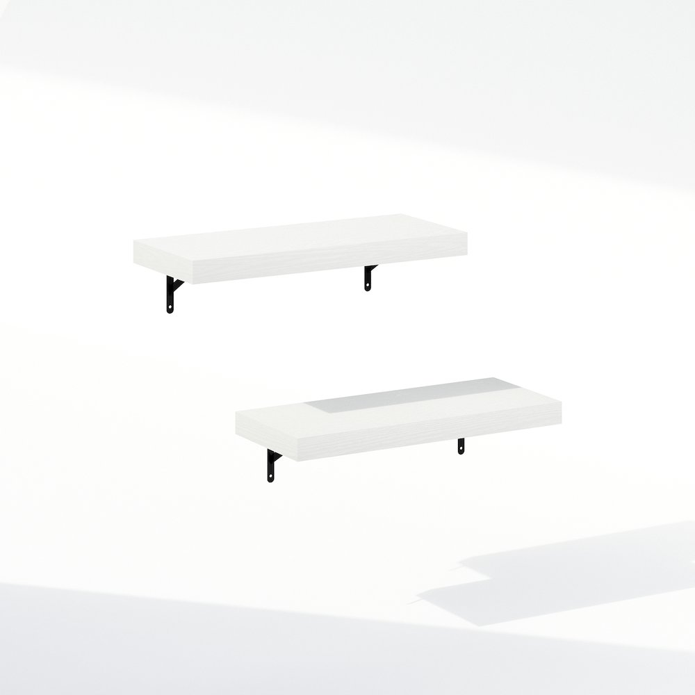 Tanna 22-Inch Wall Mounted Bathroom Floating Display Shelves, Set of 2
