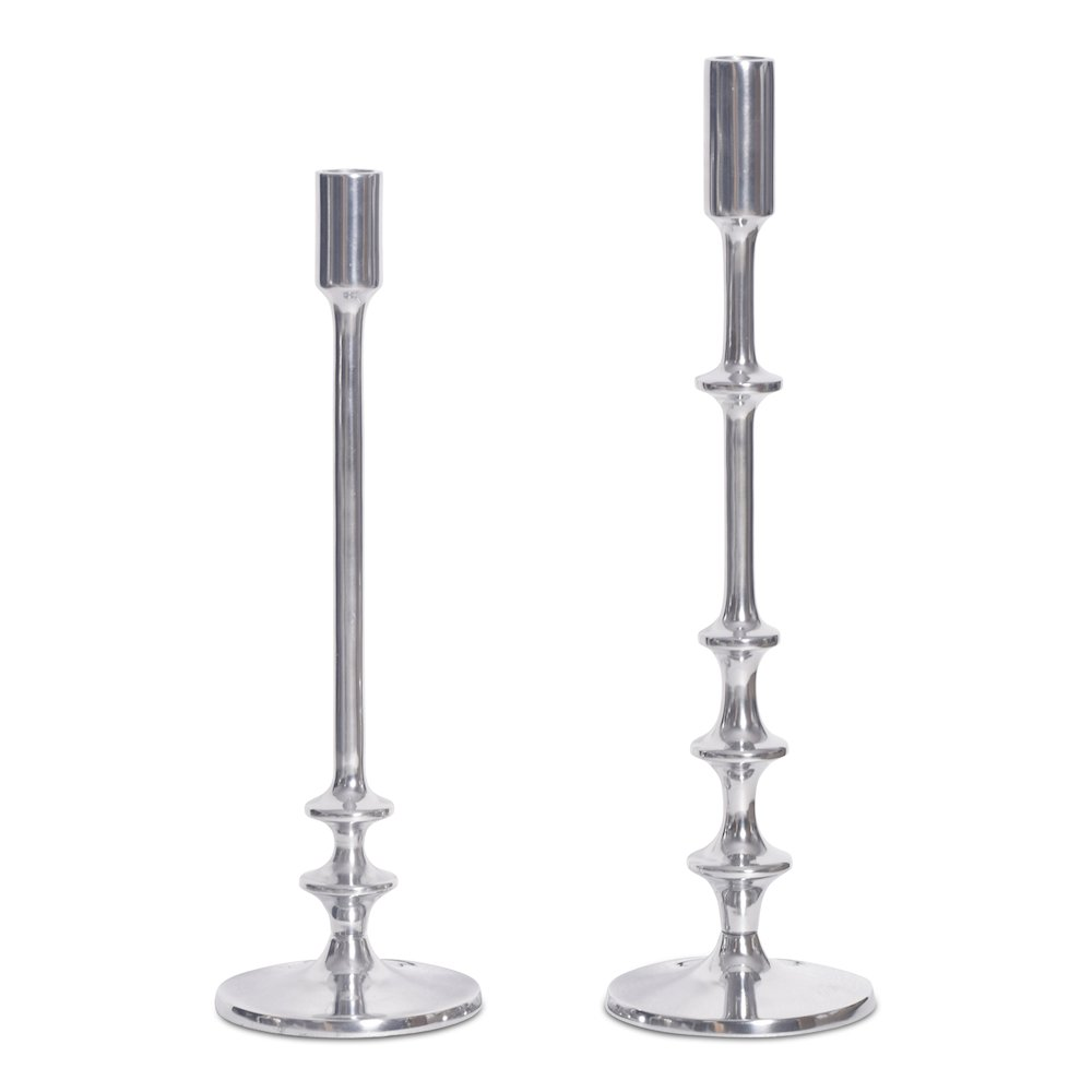 Irie Candle Holders-Set Of Two Silver